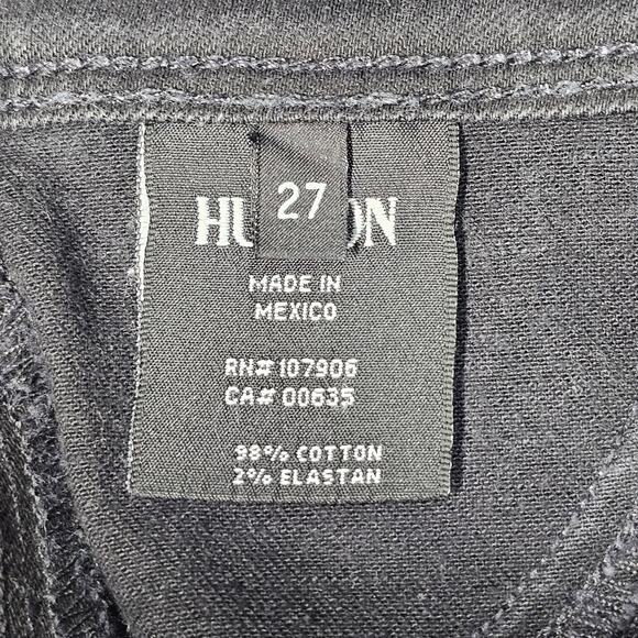 Hudson Jeans Collin Skinny Black Denim Flap Pockets Women's Size 27 - Picture 8 of 10